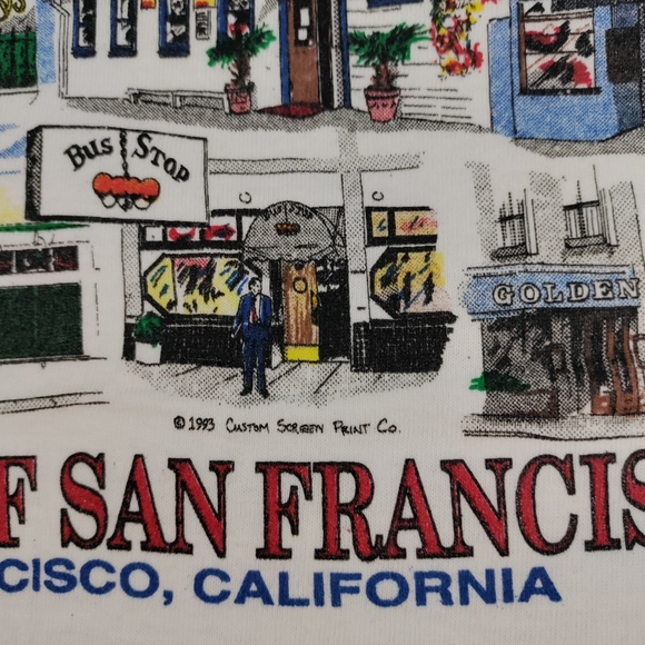 San Francisco Pubs Graphic Tee Shirt Fruit of the Loom Cotton Medium White NWOT - Picture 5 of 10